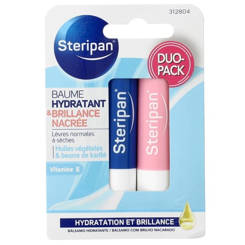 Duo baume hydratant classique + Baume brillance nacrée