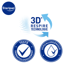 Pansements universels transparents Steripan technologie 3D respire, testé dermatologiquement et hypoallergénique