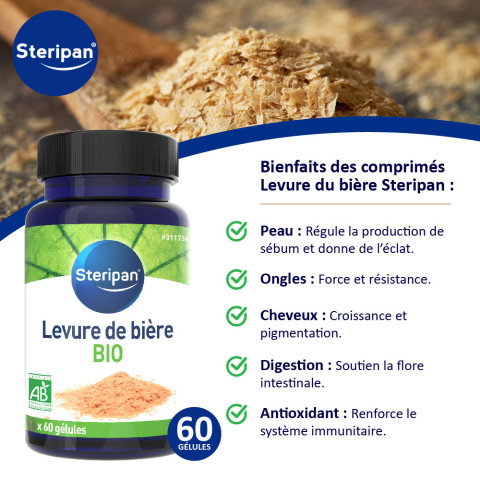 Complément alimentaire Levure de bière Bio Steripan bienfaits