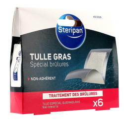 Tulle spéciale Brûlure Steripan côté gauche