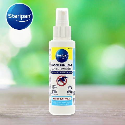 Steripan Lotion Répulsive Zones Tempérées, 8h moustiques, dès 12 mois.