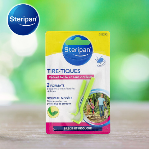 Steripan Tire-Tiques : retire la tique facilement et sans douleur.