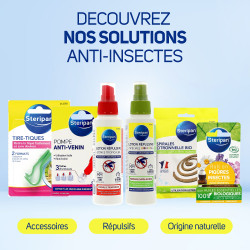 Steripan solutions anti-insectes : accessoires, après piqûre, naturel.