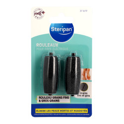 Rouleaux pour Râpe électrique anti-callosités Easy & Go Steripan face
