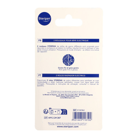 Rouleaux pour Râpe électrique anti-callosités Easy & Go Steripan dos