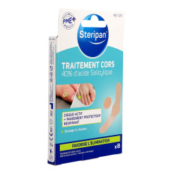 Soin Anti-Cors Pansement dermo-actif Steripan côté gauche