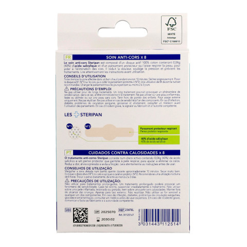 Soin Anti-Cors Pansement dermo-actif Steripan dos