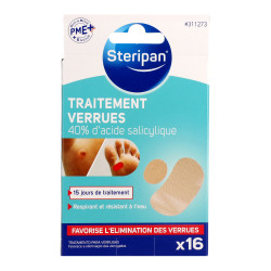 Traitement verrues Pansement Dermo-Actif Steripan Face