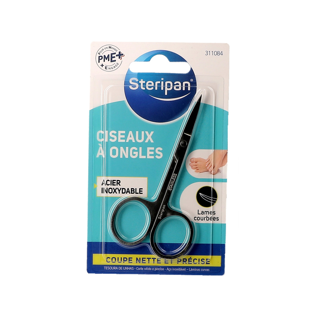 Ciseaux à ongles classique Steripan face Ciseaux à ongles classique Steripan face
