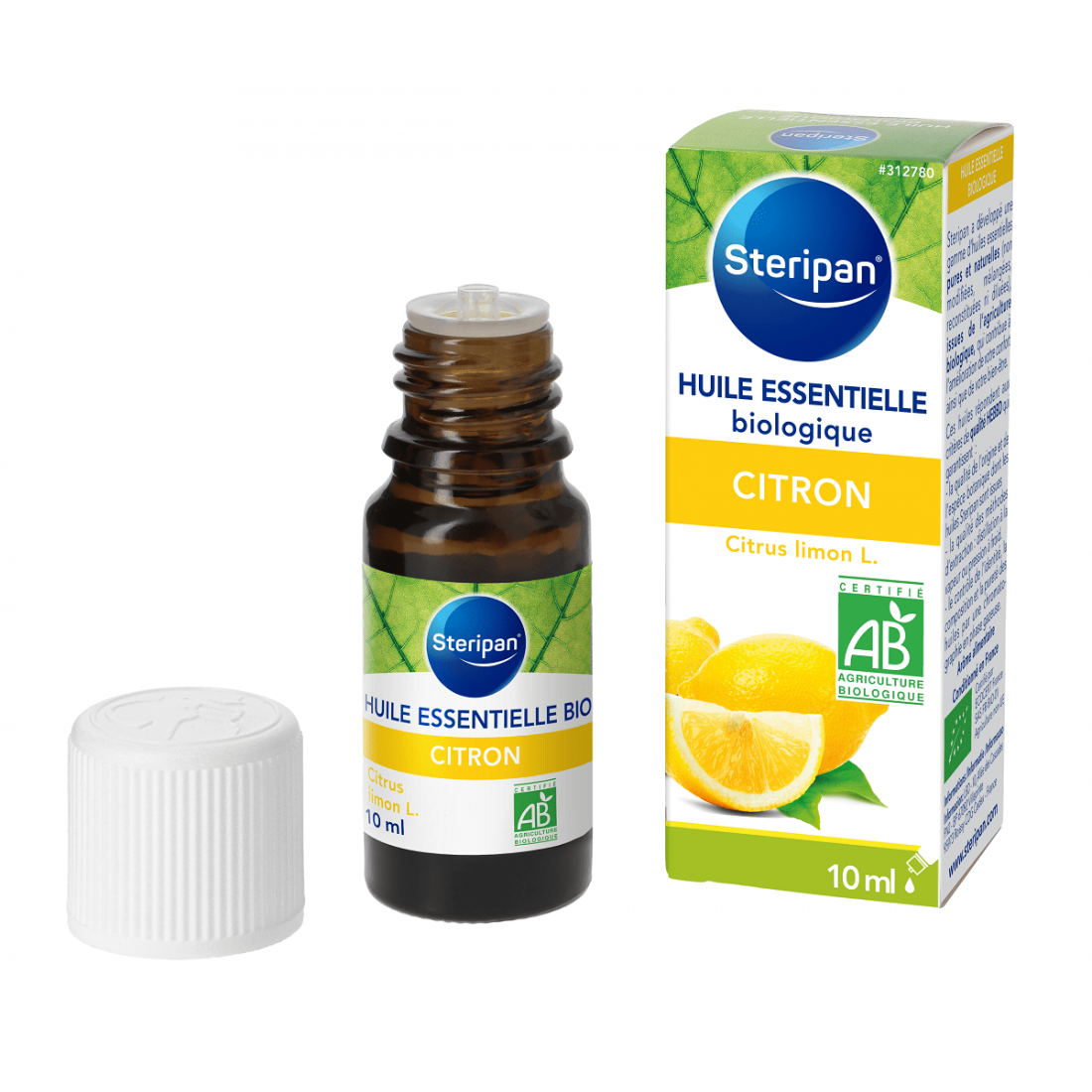 Huile essentielle de citron bio flacon + pack