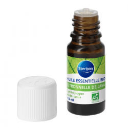 Huile essentielle de citronnelle de Java bio flacon ouvert